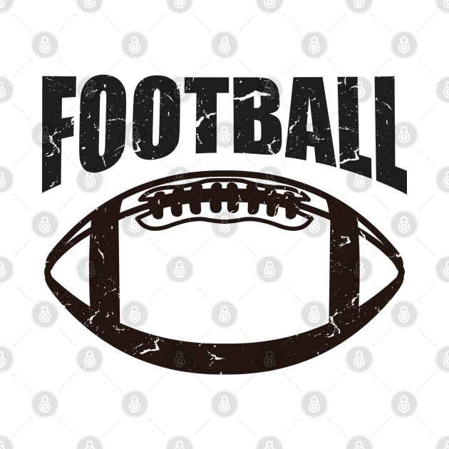 Distressed Text, Awesome Football Sports Lover Gift For Men, Women & Kids by Art Like Wow Designs