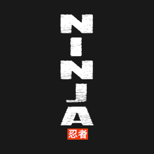 Ninja vertical with red chop T-Shirt