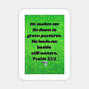 Psalms 23:3 Pastures Water Bible Verse Magnet