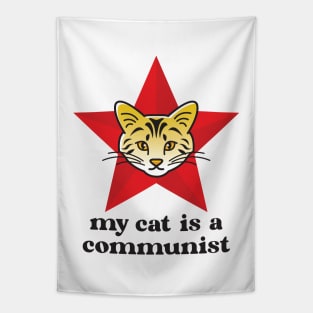 Tiger Cat My Cat Is A Communist Tapestry