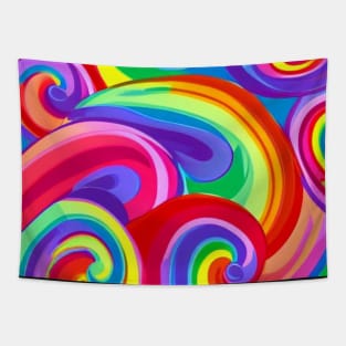 Rainbow Swirls 10 Tapestry