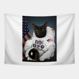 Black Cat Astronaut (Nasa Employee Photo) Tapestry