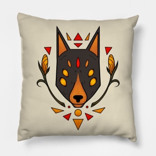 Four Eyed Doberman Pillow