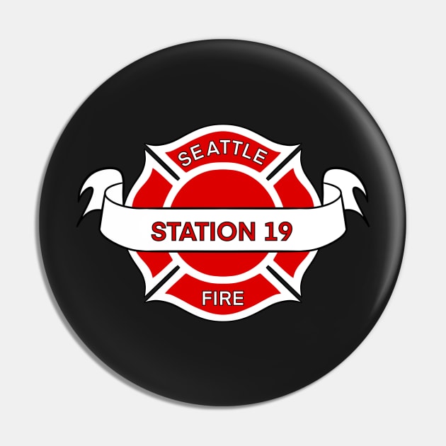 Seattle Fire Department Badge | Station 19 Pin by icantdrawfaces