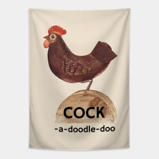 Vintage Cock a doodle doo Tapestry