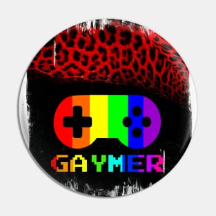 Red Cheetah Gaymer Pin