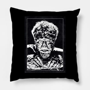 THE WOLFMAN (Black and White) Pillow