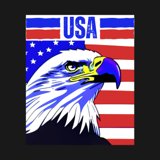 american bald eagle usa flag shirt 4th of july eagle usa T-Shirt