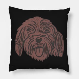 Cockapoo,Crazy, Chocolate Cockerpoo Pillow