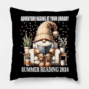 Adventure Begins At Your Library Summer Reading 2024 Gnome Pillow