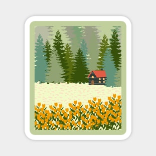 Little house in the big woods Magnet