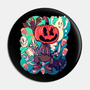 Rubber Hose Halloween Pin