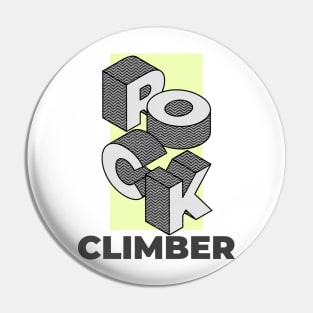 Rock Climber Neon Pin