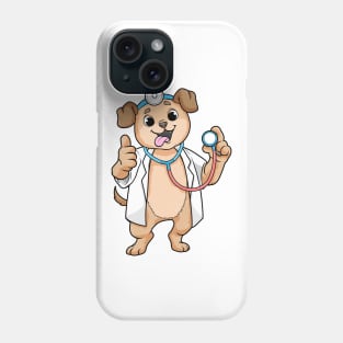 Dog as a Doctor with a Stetoskophe Phone Case