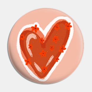 spring heart Pin