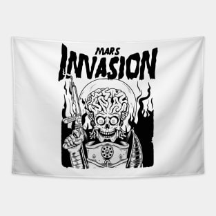 Mars Invasion BW Tapestry