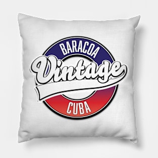 Baracoa cuba vintage logo Pillow