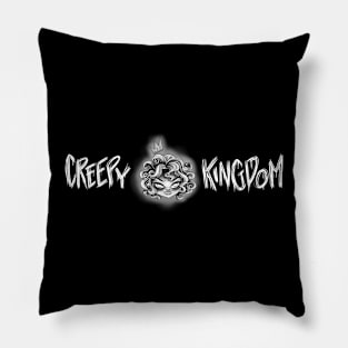 Creepy Kingdom Black & White Pillow