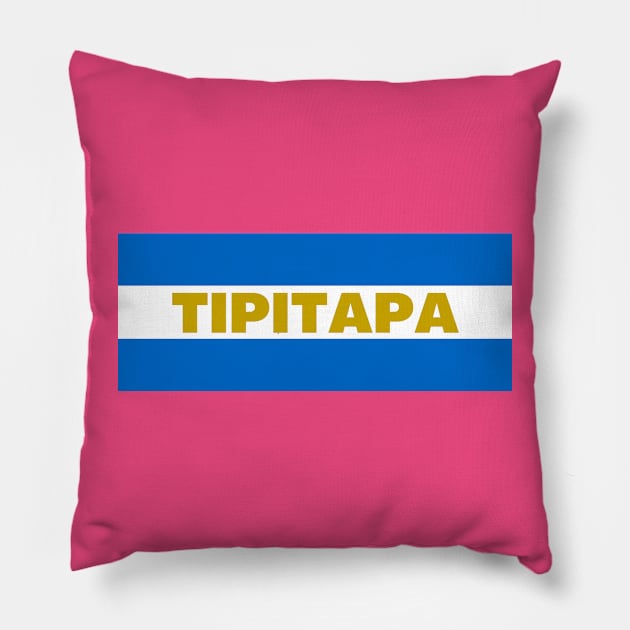 Tipitapa City in Nicaraguan Flag Colors Pillow by aybe7elf