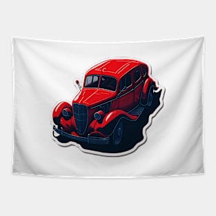 red old car Tapestry