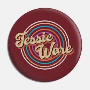 vintage circle line color Jessie Ware Pin