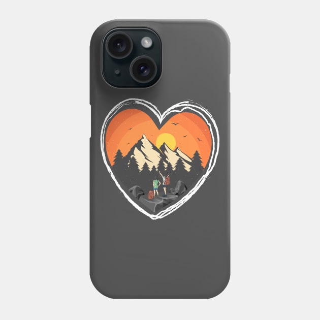 Hiking Is My Valentine Phone Case by Wintrly