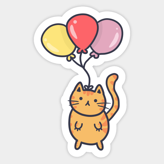 Balloon Cat Sticker