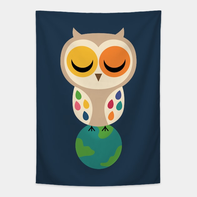 Owl Spirit Tapestry by AndyWestface