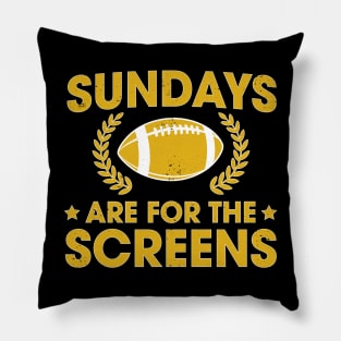 Funny Sundays are for the Screens Fantasy Football Pillow