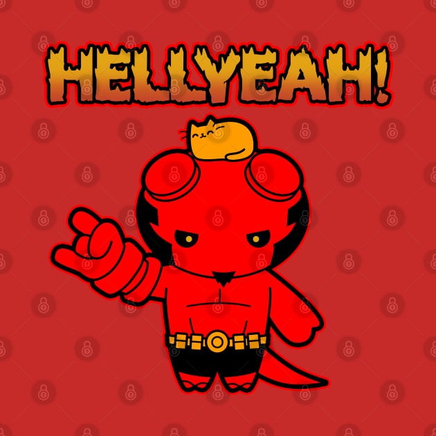 Cute Kawaii Superhero Hell Demon Boy Cartoon by BoggsNicolas