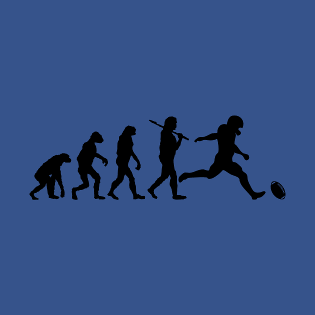 Football Player Human Evolution Silhouette by AnotherOne