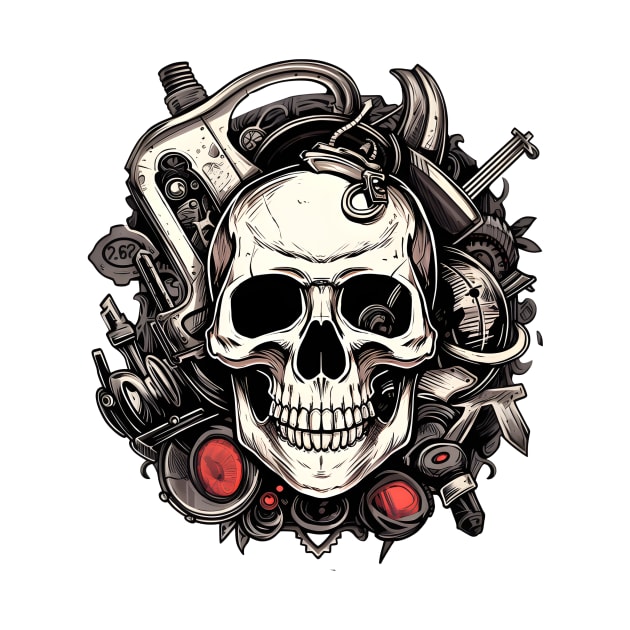 Garage Skull Design by ragil_studio