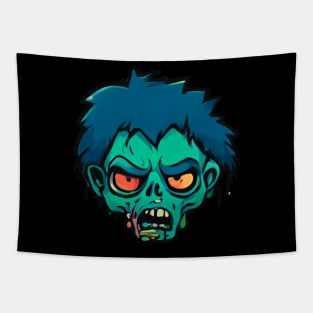 The Green Face Zombie Tapestry