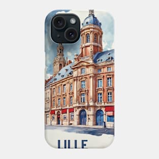 Lille France Vintage Travel Poster Tourism Phone Case