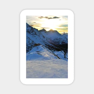 Sunset Lech am Arlberg Austrian Alps Austria Magnet