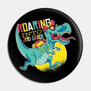 Roaring Into 2nd Grade // Fun T-Rex Back to School Pin