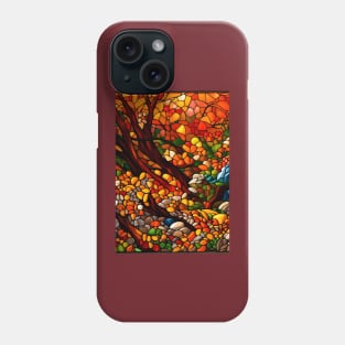 Stained Glass Autumn Foliage Phone Case