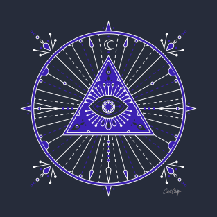 Navy Evil Eye Mandala T-Shirt