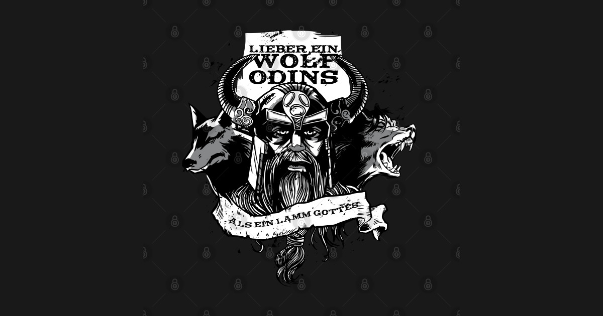 Lieber Ein Wolf Odins Als Ein Lamm Gottes www.teepublic.com