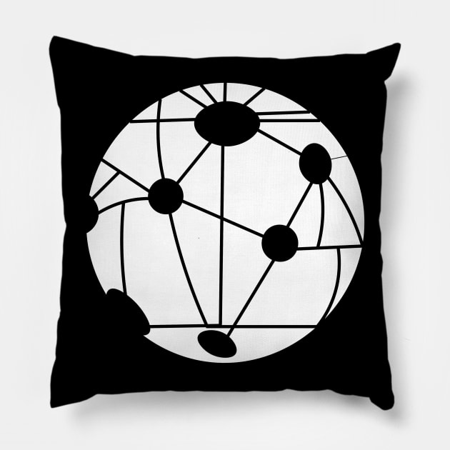 The Map (White) Pillow by RickdelaTorre