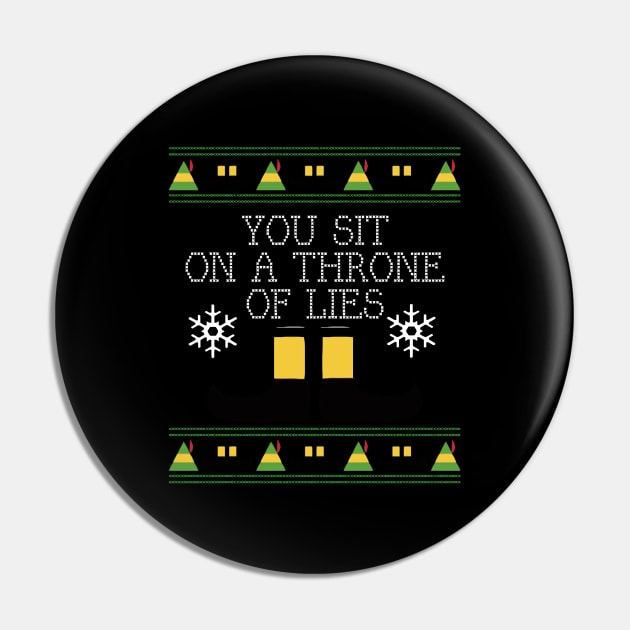 Throne Of Lies Elf Quote Christmas Knit Pin by Angel arts