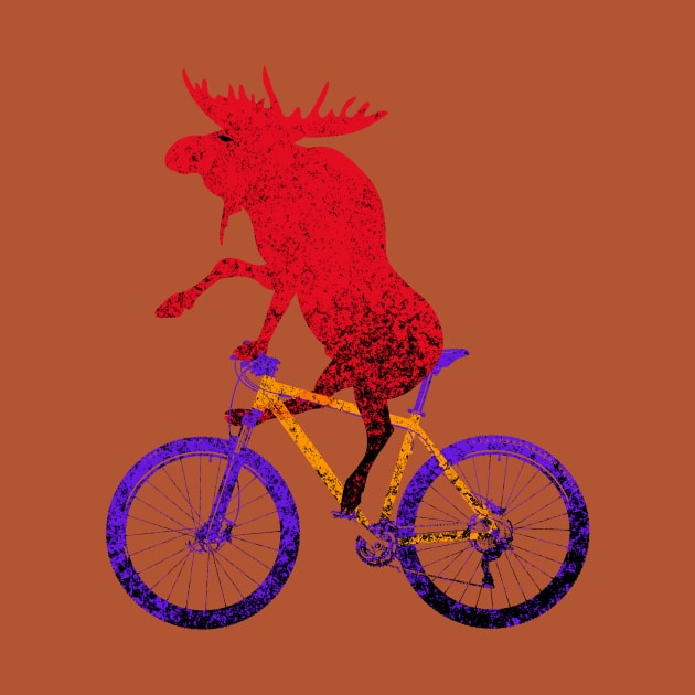 Mountain Bike Moose by NeddyBetty