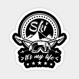 Winter Sports Skier Skiing Skis Magnet