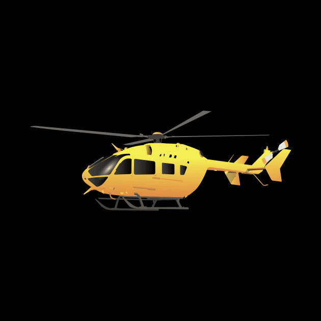 Yellow Modern Helicopter by NorseTech