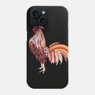 Ethnic Crowing Rooster Phone Case