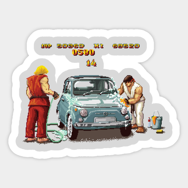 bonus stage - Street Fighter - Sticker