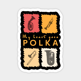 My heart goes Polka Magnet