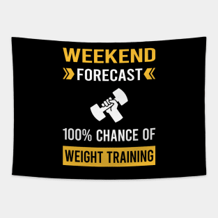 Weekend Forecast Weight Training Tapestry