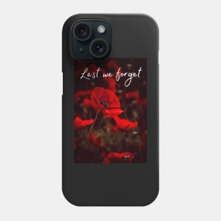 Lest We Forget Red Poppies Phone Case