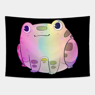 Chibi Frog Sitting - Pastel Colors Tapestry